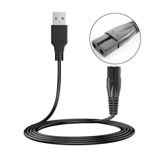 TIRAŞ KABLOSU USB 1MT SİYAH NO3 G-5353