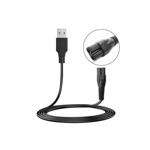 TIRAŞ KABLOSU USB 1MT SİYAH NO9 G-5359