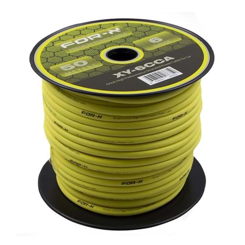 FOR-X XY-6CCA Oto Anfi Power Kablo 6GA 50 Metre