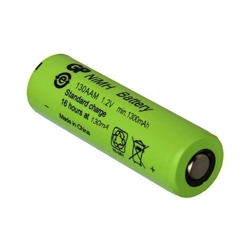 GP ŞARJLI PİL DÜZ KAFA AA KALEM 1,2V 1300MAH Nİ-MH