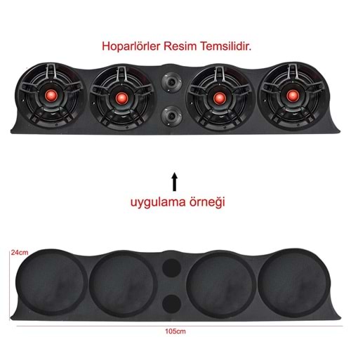 TOFAŞ DÖRTLÜ 20CM 10CM TWEETERLİ FİBER PANDİZOT UNİVERSAL