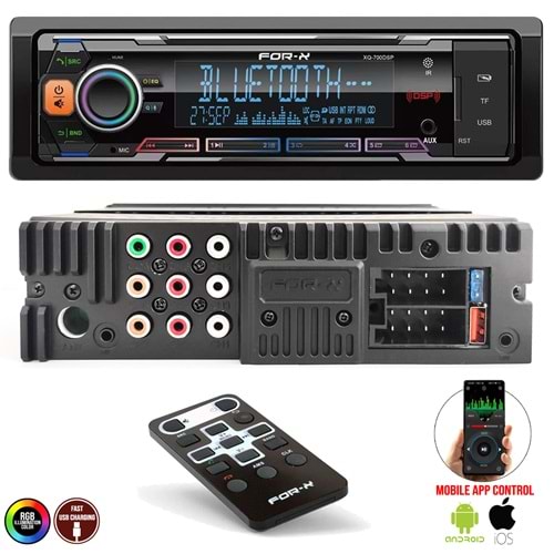 OTO TEYP 4X60W BT/2XUSB/SD/FM/AUX MOBİL APLİKASYON FOR-X XQ-700DSP