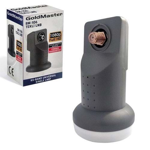 LNB TEKLİ (SINGLE) 0,3DB 3D FHD GOLDMASTER RM-106