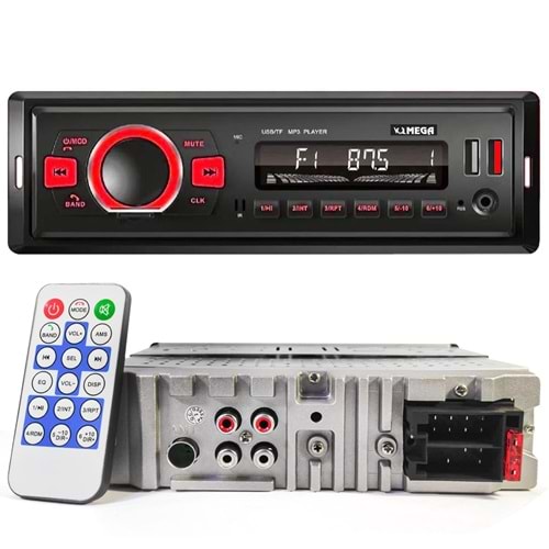 MEGA VM-102 Oto Teyp 4X50 Watt Bluetooth 2xUsb Sd Fm Aux