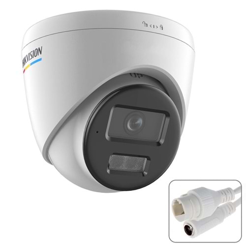 HIKVISION DS-2CD1347G2H-LIUF Dome Ip Kamera 4mp 2,8mm Hibrit Renkli Gece Görüş Metal İç Mekan