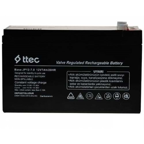 TTECH 12V 7AH BASE BAKIMSIZ KURU AKÜ150 X 65 X 90 MM