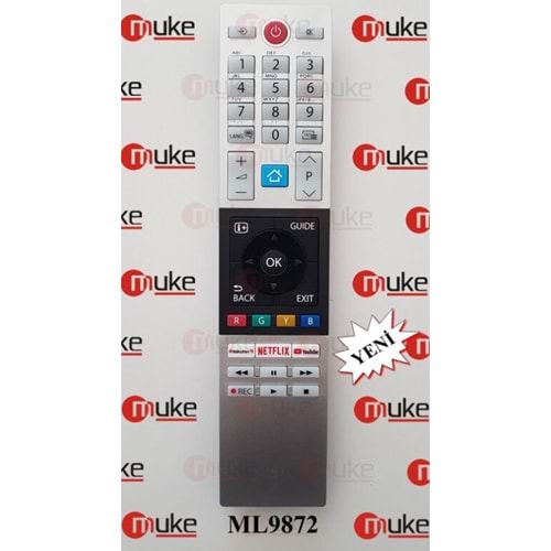 MUKE ML9872 TOSHIBA-LCD-CT-8528 NETFLIX YOUTUBE TUŞLU SMART TV KUMANDASI