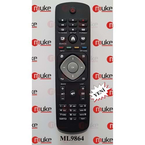 MUKE ML9864 PHİLİPS-RM-L1225 KUMANDASI LCD LED TV KUMANDASI