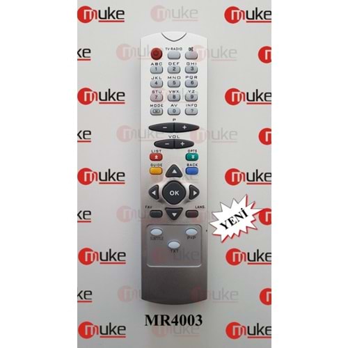 MUKE MR4003 DIGITURK ZAP-VESTEL UYDU KUMANDASI KR4003