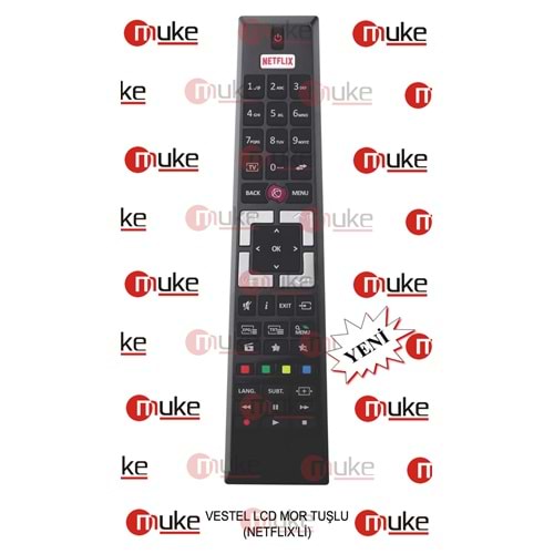 MUKE ML1133 VESTEL MOR TUŞLU NETFLIX Lİ SMART TV KUMANDASI