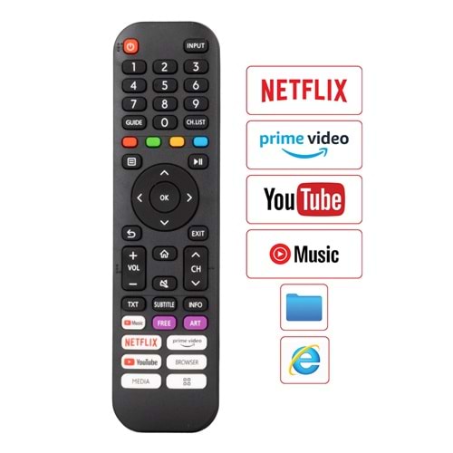MUKE ML0203 AWOX EN2J30H NETFKIX YOUTUBE PRIME VIDEO TUŞLU TV KUMANDA