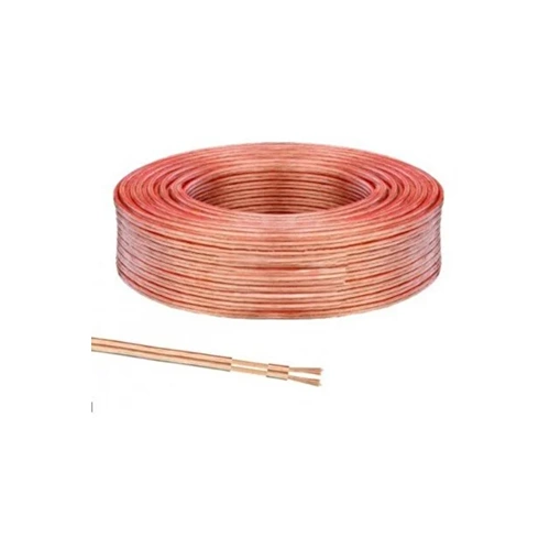 ARMAĞAN HOPARLÖR KABLOSU 2X0,75 100 MT ŞEFFAF BAKIR ( CU )