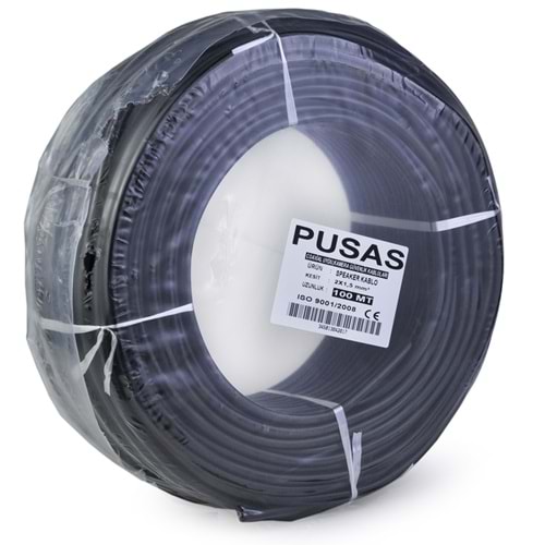 PUSAS HOPARLÖR KABLOSU 2X1,50 100 MT SİYAH