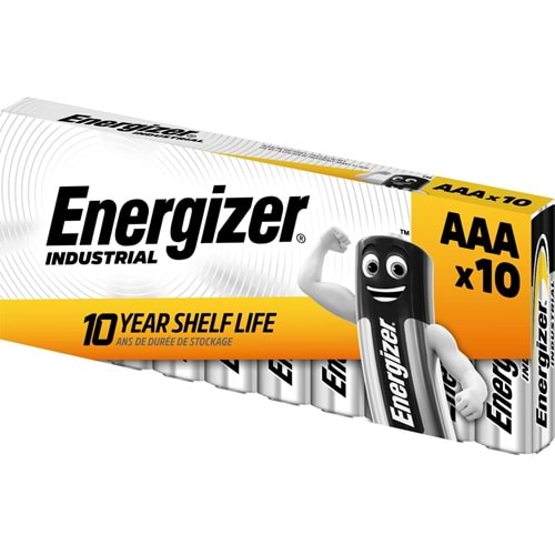 ENERGIZER INDUSTRIAL TİP AAA ALKALİN PİL 10 ADET LR03 1,5V