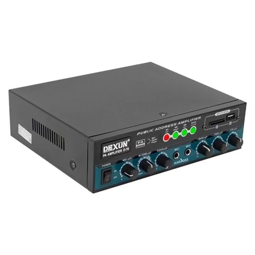 DEXUN D-70 USB-SD-AUX-Bluetooth Destekli 50 Watt 100 Volt 4-16 Ohm Hat Trafolu Anfi