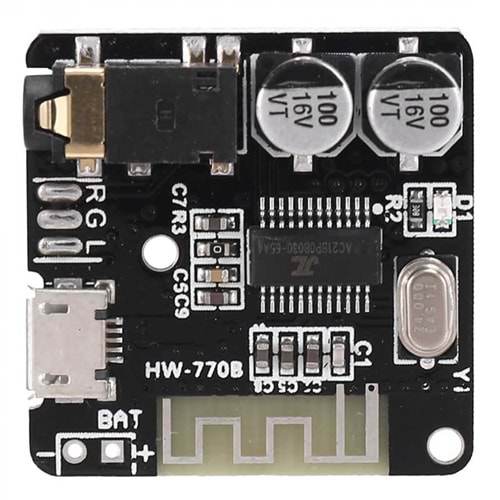 OTO TEYP BLUETOOTH 5.0 ÇEVİRİCİ KİTİ HARİCİ BATARYA DESTEKLİ ŞARJ MODÜLLÜ (30X30 MM)