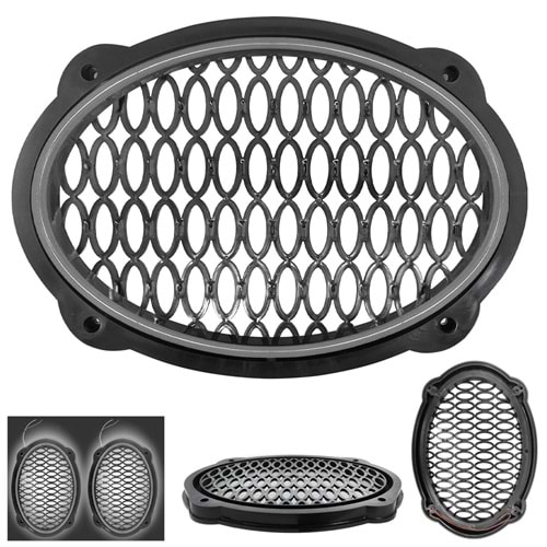 OEM OVAL HOPARLÖR KAPAĞI BEYAZ NEON LEDLİ (2 ADET)