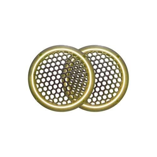 OEM 20CM HOPARLÖR KAPAĞI AMBER NEON LEDLİ (2 ADET)