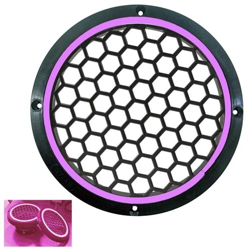 OEM 20CM HOPARLÖR KAPAĞI PEMBE NEON LEDLİ (2 ADET)