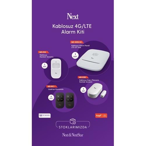 NEXT KABLOSUZ 4G/LTE ALARM SETİ