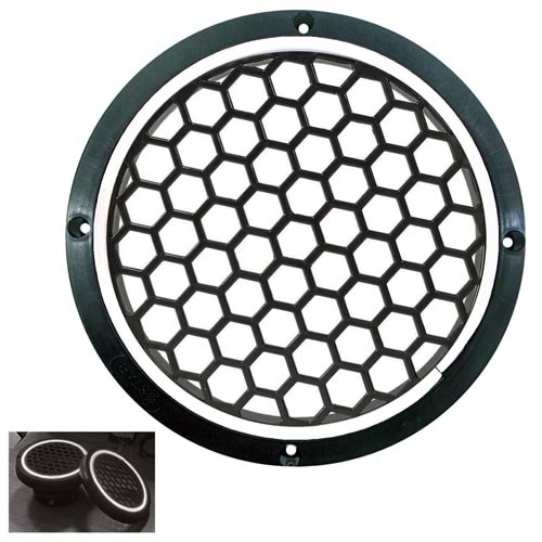 OEM 16CM HOPARLÖR KAPAĞI BEYAZ NEON LEDLİ (2 ADET)