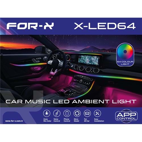 FOR-X X-LED64 COLOURFUL UNIVERSAL AMBİYANS LED