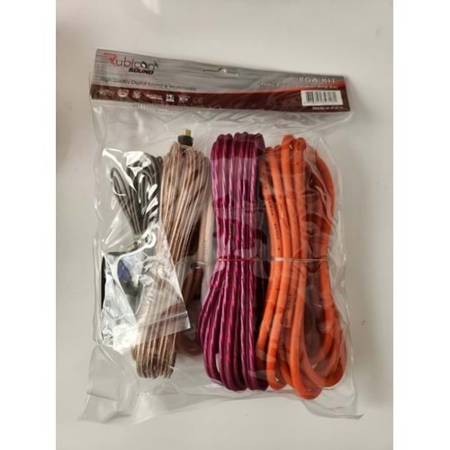RUBICON SOUND 8GA-KIT POŞETLİ ANFİ KABLO SETİ ( Y KABLOLU)