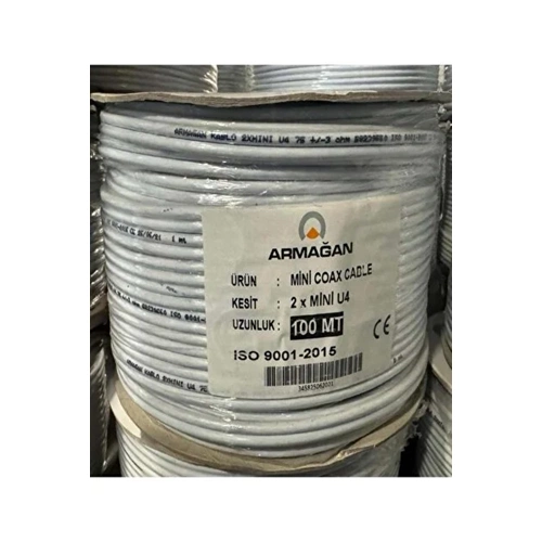 ARMAĞAN MİNİ U4 ANTEN KABLOSU ÇİFTLİ 100 METRE