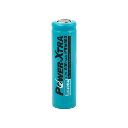 Power-Xtra IFR14500 - 3,2V 600 Mah LiFePO4 Şarjlı Pil