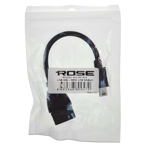 ROSE RC-514 USB 2,0 DİŞİ MİNİ MİCRO USB KABLO (OTG)