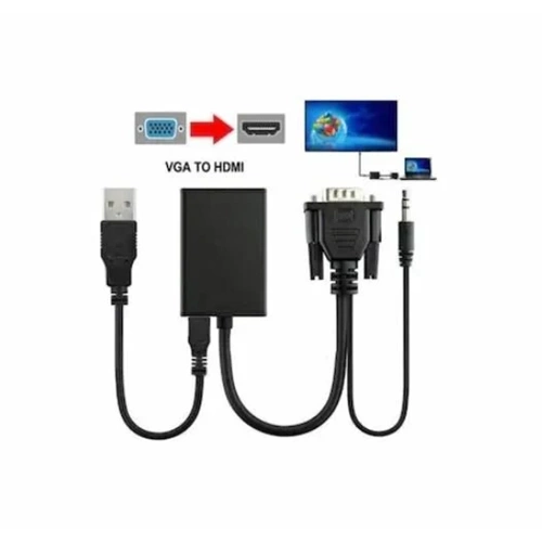 OEM FHD0705 VGA - HDMI Çevirici Ses+USB Beslemeli