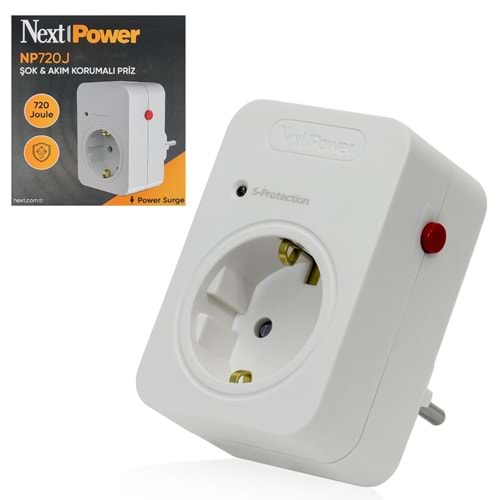 NEXT NP720J 720 JOULE TEKLİ ŞOK&AKIM KORUMALI PRİZ