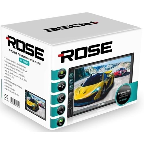 ROSE DC-6350BT FM/USB/MİKRO/MP3 SD VE AUX BLUETOOTHLU 4X60W DOUBLE TEYP