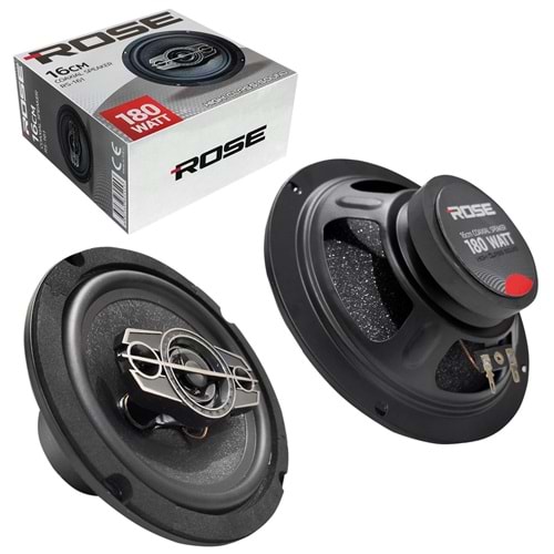ROSE RS-161 16 CM 180 WATT TEKLİ KUTULU TWEETERLI KOAKSİYEL HOPARLÖR