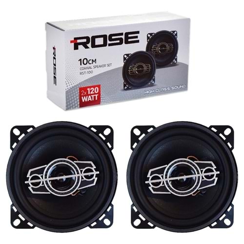 ROSE RST-100 10 CM 2x120w 2 ADET TWEETERLI KOAKSİYEL HOPARLÖR