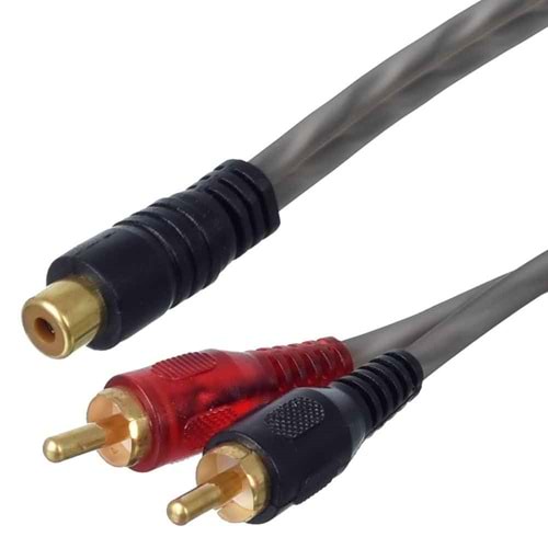 TUNEX TNX-130 1Rca Dişi 2RCA Erkek Y Kablo 30CM 25'Lİ PAKET