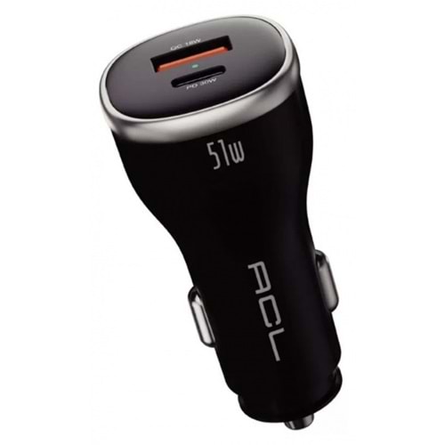 ACL AC-104 51W 6A HIZLI ŞARJ USB Type-A Qualcomm QC 3.0 Araç İçi Şarj Aleti