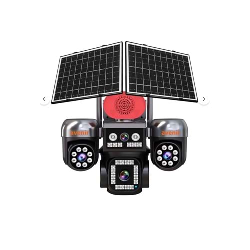 AVENİR AV-S446 4 KAMERALI 3 PTZ'Lİ 12MP 4G AKILLI SOLAR KAMERA