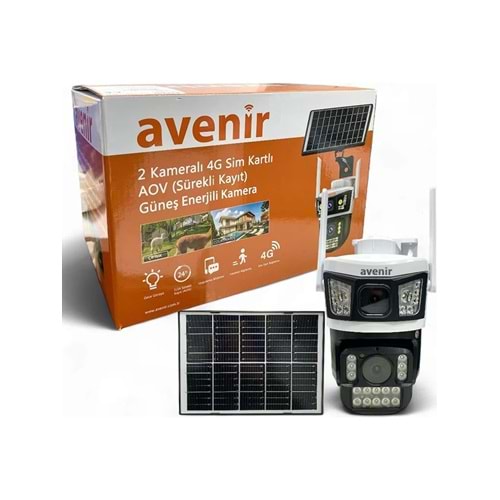 AVENİR AV-S425 6MP Sim Kartlı 2 Kameralı 4g Solar Kamera
