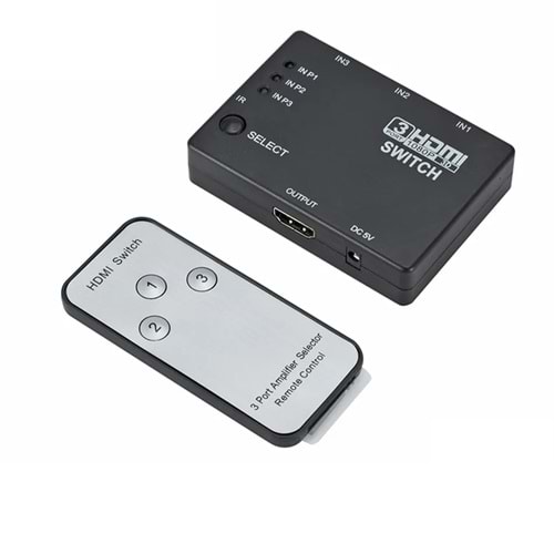 HDMI Switch 3 Giriş 1 Çıkış Kumandalı FHD3-1