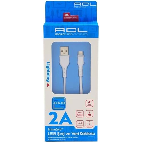 ACL İPHONE HIZLI VERİ VE ŞARJ KABLOSU ACK-03