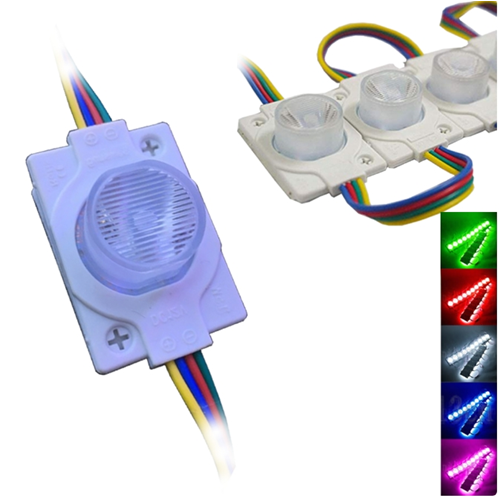 12 Volt 1.5 Watt Tek Mercekli Modül Led RGB