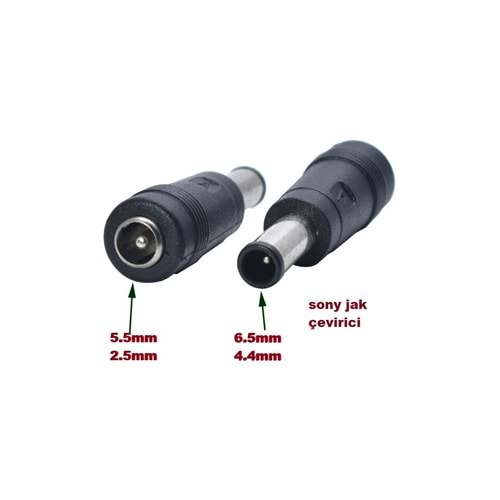 Sony Adaptör Jack Çevirici 5.5x2.5 TO 6.5.mm X 4.4mm