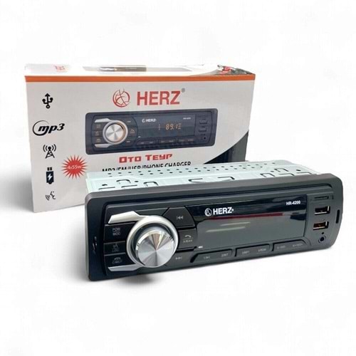 HERZ HR-4200 OTO TEYP 4X60 USB/TF DESTEĞİ /MP3 AUX GİRİŞİ/FM RADYO