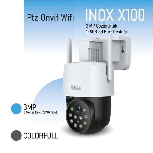 INOX X100 3MP TEK LENSLİ ONVİF DESTEKLİ WİFİ KAMERA