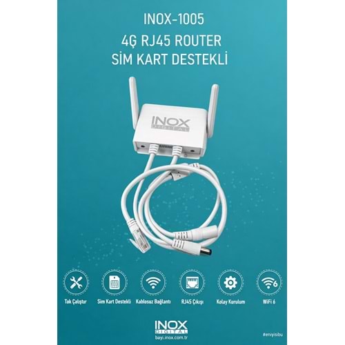 INOX-1005 4G ROUTER WIFI VE RJ45 ÇIKIŞLI