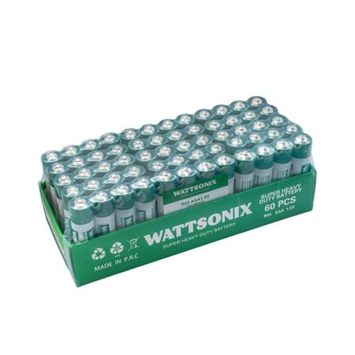 WATTSONİX AAA 1.5V İNCE KUMANDA PİLİ 60 LI PAKET