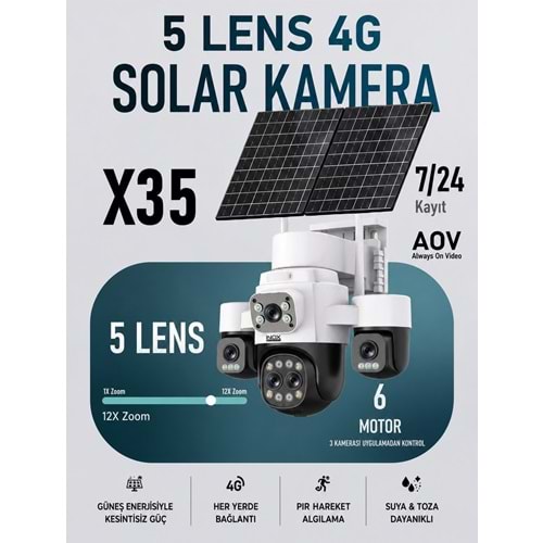 INOX X35 5LENS 4G ESIM SOLAR KAMERA