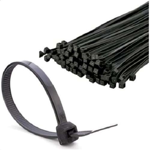 IŞILDAR2,5X100MM SİYAH PLASTİK KABLO BAĞI (100LÜ PAKET )