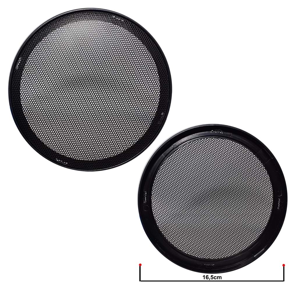 Hoparlör Kapağı 16cm Siyah Plastik 2 Adet